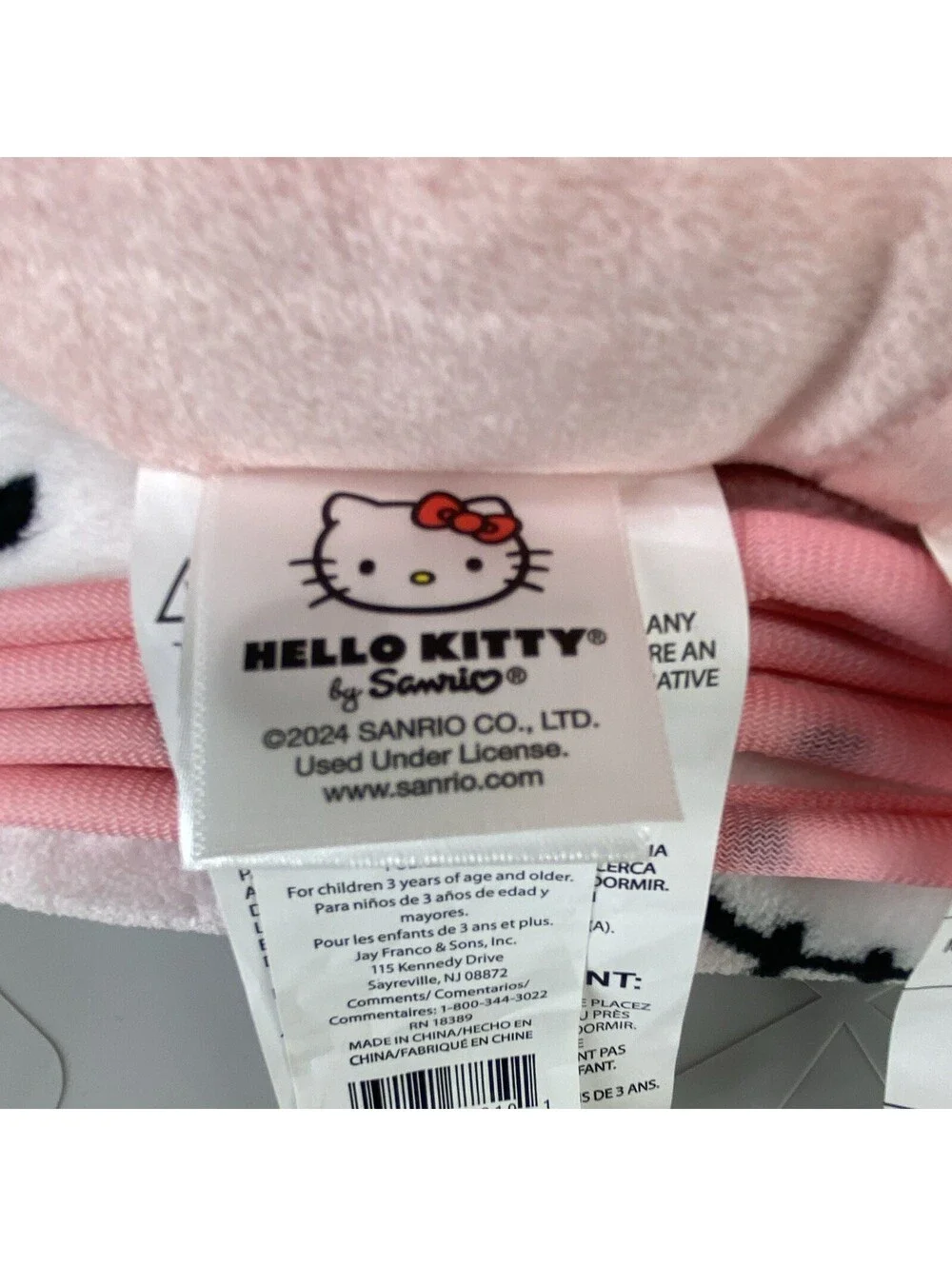 Hello Kitty Shaped Pillow & Throw Blanket Set 40x50 Sanrio